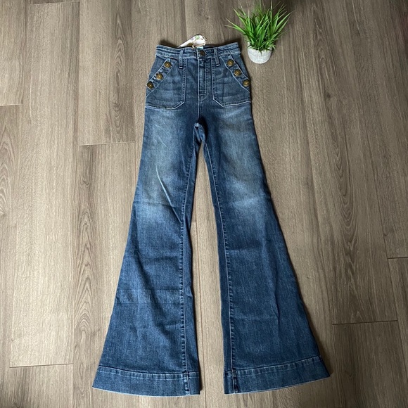 Show Me Your MuMu Denim - Show Me Your MUMU Farrah Button Trouser Jeans 26